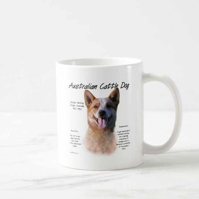 Red Speckle Australian Cattle Dog History  Coffee Mug (Right)