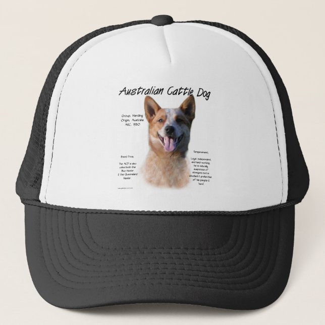 Red Speckle Australian Cattle Dog History  Trucker Hat (Front)