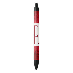 Red Speckled Monogram Pen