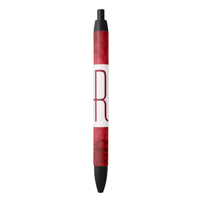 Red Speckled Monogram Pen (Front Vertical)