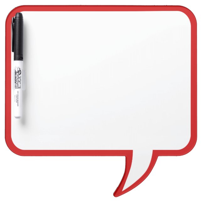 Red Speech Bubble Wall Decor Customize This Dry Erase Board (Front)