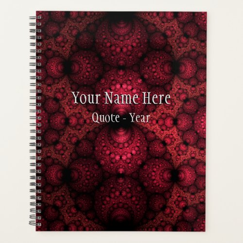 Red Spheres with My Monogram Planner