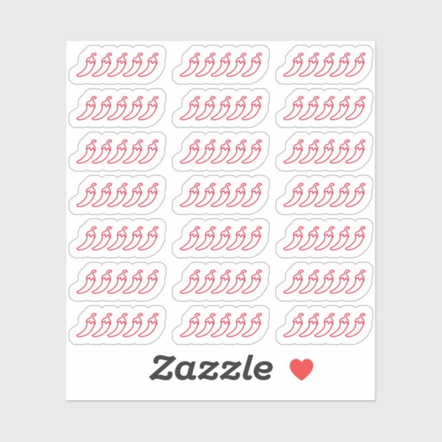 Red Spicy Blank Pepper Book Movie Rating Planner Sticker (Sheet)