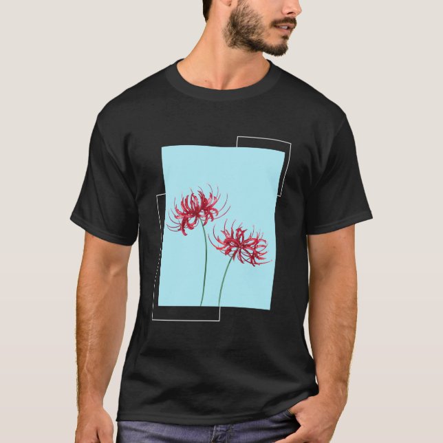 Red Spider Lily Lycoris Recoil Anime Fanart T-Shirt (Front)
