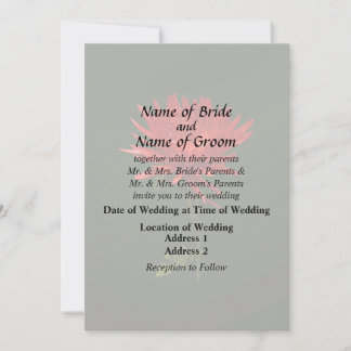 Red Spider Mum Wedding Supplies Invitation