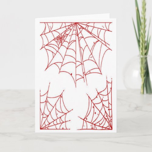 Red Spider Web Card