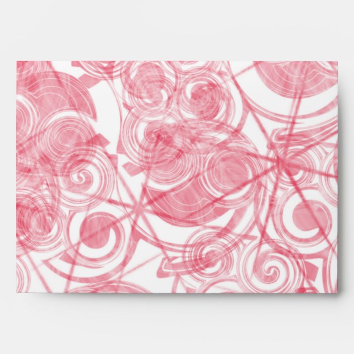 Red Spiral and Star Template Background Envelope