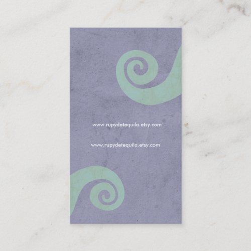 Red spiral distressed handmade business card