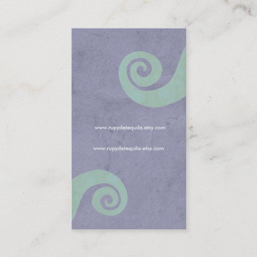 Customizable Red spiral distressed handmade business card