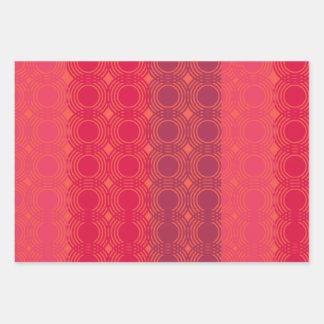 Red Spiral Gradient Pattern Wrapping Paper Sheets
