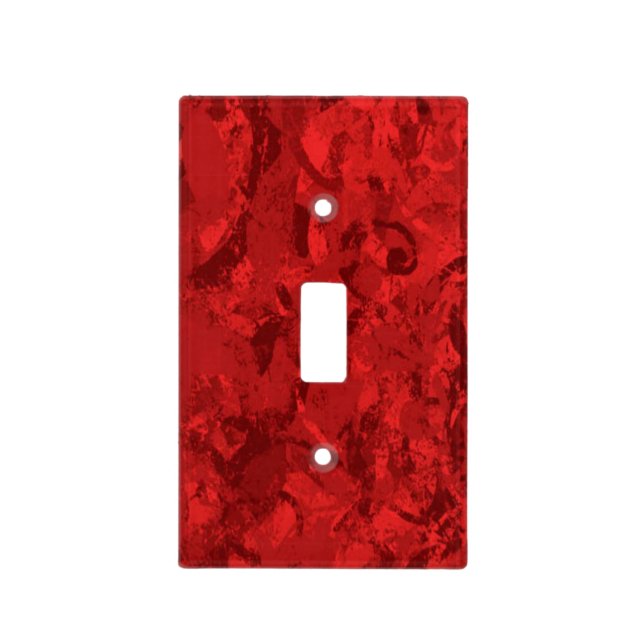 Red Splash Light Switch Cover (Front)