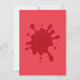 Red Splash on Tomato Red Magnetic Invite (Custom)