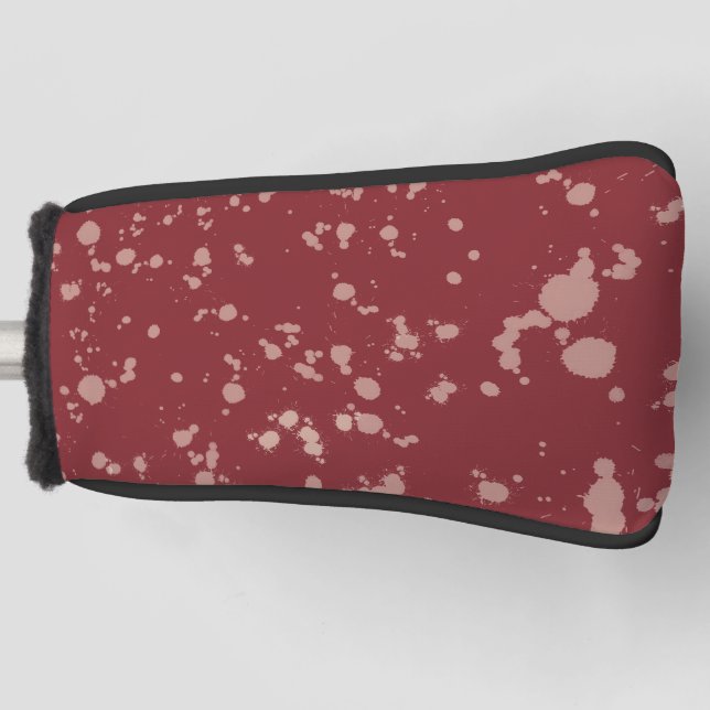 Red Splatter Golf Head Cover (Front)