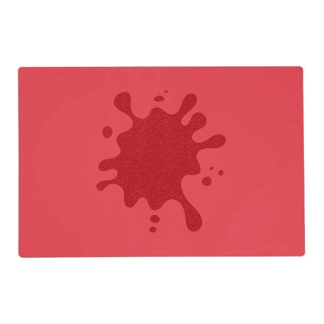 Red Splatter Placemat – Custom Tomato Style (Front)