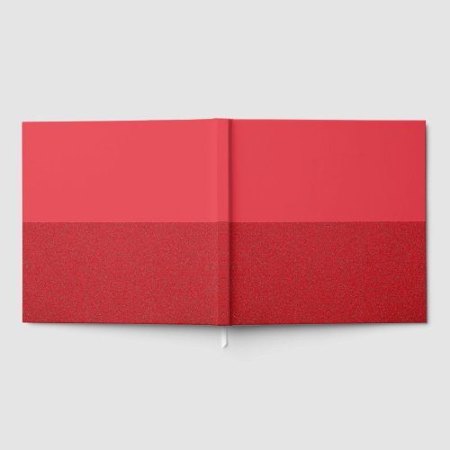 Red Split Guest Book with Custom Texture
