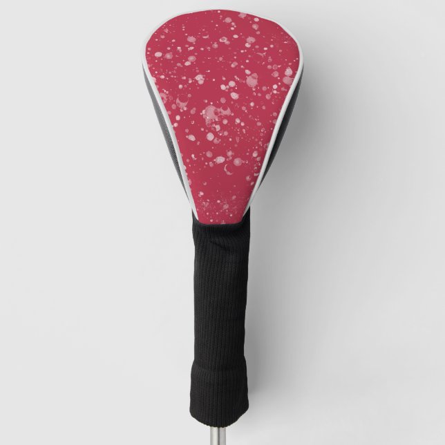 Red Splotchy Chaos Golf Head Cover (Front)