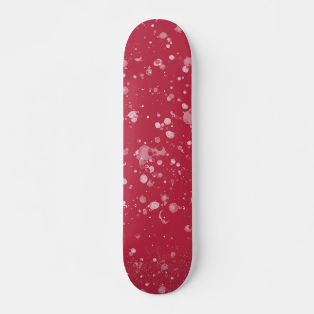 Red Splotchy Chaos Skateboard (Front)