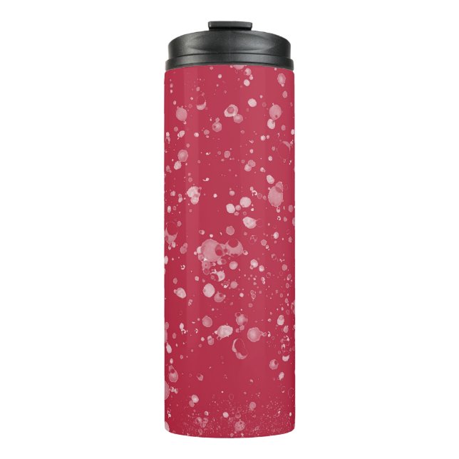 Red Splotchy Chaos Thermal Tumbler (Front)