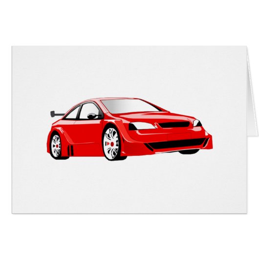 Red Sport Car Cards (Front Horizontal)