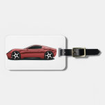 Red Sport Car Luggage Tag at Zazzle
