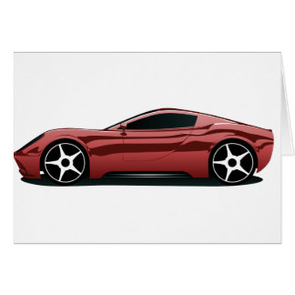 Red sport car png cards