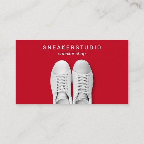 Red Sport Shoes Gym Sneaker Business Card