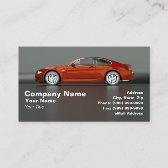 Red Sports Car Business Card