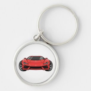 Red Sports Car Keychain