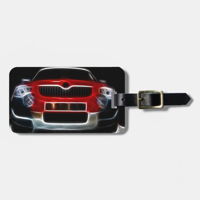 Red Sports Car Luggage Tag (Front Horizontal)