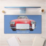 Red Sport's Car, Personalize Name Desk Mat