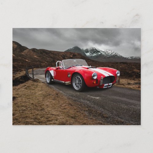 Red Sports Car Postcard