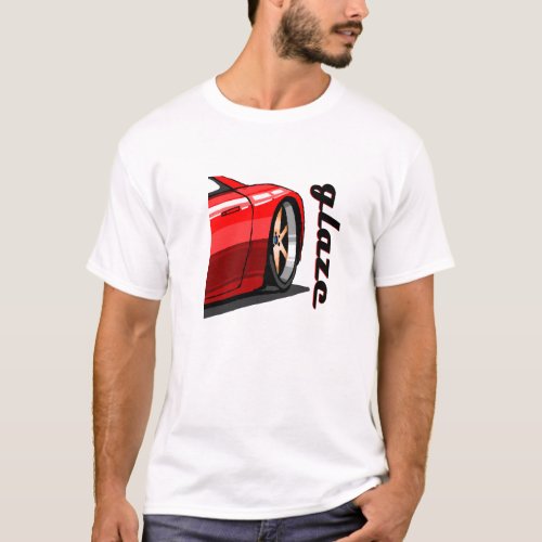 Red Sports Car Wheel _ Sleek rims T_Shirt