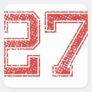 Number 27 Stickers | Zazzle