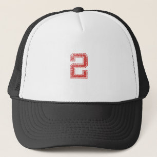 Red Sports Jerzee Number 2 Trucker Hat