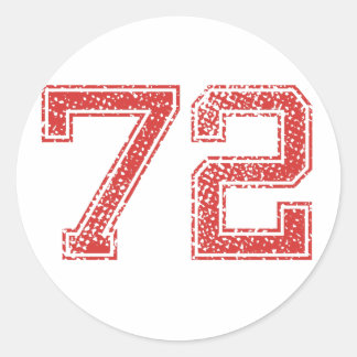Number 72 Stickers | Zazzle