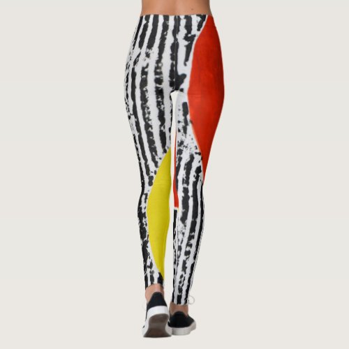 Red Spot really wild Leggings with black stripe