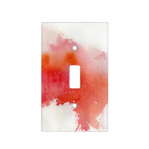 Red spot watercolor abstract hand painted light switch cover