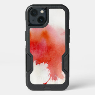Red spot, watercolor abstract hand painted iPhone 13 case