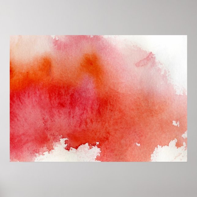 Red spot, watercolor abstract hand painted poster (Front)