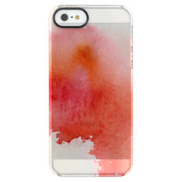 Red spot, watercolor abstract hand painted clear iPhone SE/5/5s case