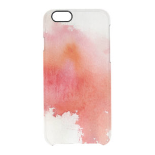 Red spot, watercolor abstract hand painted clear iPhone 6/6S case