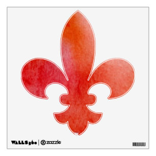 Red spot, watercolor abstract hand painted wall sticker
