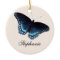 Red-Spotted Admiral Dark Blue Butterfly Painting