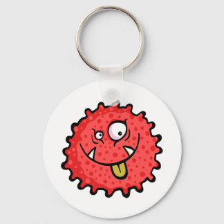 Red Spotted Germ Pathogen Keychain