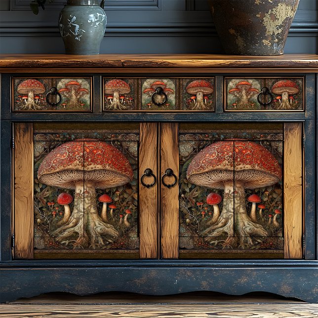 Red Spotted Mushroom Craft Folk Art Festival  Tissue Paper (Creator Uploaded)