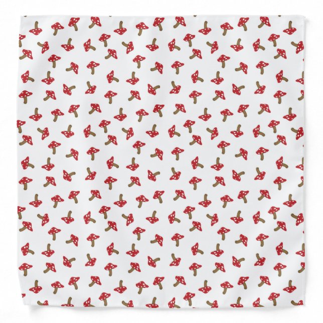Red Spotted Mushrooms Bandana (Front)