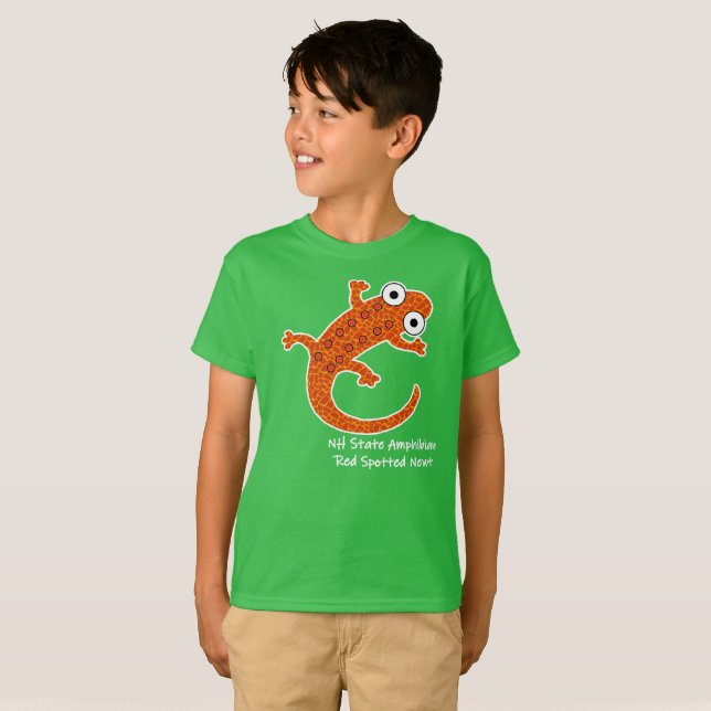 Red Spotted Newt - New Hampshire State Amphibian T-Shirt (Front Full)
