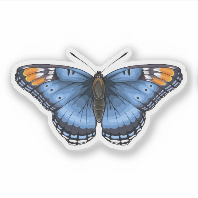 Red spotted purple Butterfly 2 Sticker (Front)