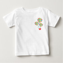 Red, spotty, child's balloon t-shirt