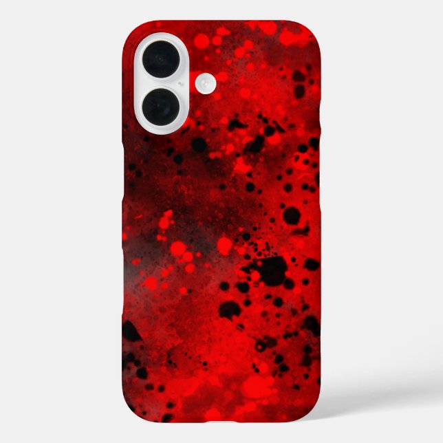 Red Spray Paint Effect iPhone 16 Case (Back)